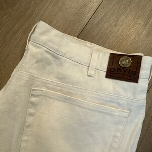 Orvis Men's Borderlands 100% Hemp Jeans Ivory Durable Comfort Size 38x30 NEW‎